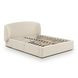 Corey Cream Performance Fabric Queen Upholstered Storage Panel Bed