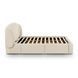 Corey Cream Performance Fabric Queen Upholstered Storage Panel Bed
