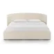Corey Cream Performance Fabric King Upholstered Storage Panel Bed