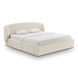 Corey Cream Performance Fabric King Upholstered Storage Panel Bed