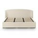 Corey Cream Performance Fabric King Upholstered Storage Panel Bed