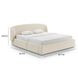 Corey Cream Performance Fabric King Upholstered Storage Panel Bed