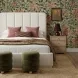 Parker Cream Performance Fabric King Upholstered Panel Bed