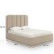 Parker Tan Performance Fabric Queen Upholstered Panel Bed
