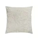 Tabitha Cream Square Embroidered Throw Pillow
