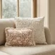 Tabitha Cream Square Embroidered Throw Pillow