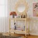 Coralie Natural Round Wall Mirror