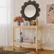 Coralie Black Round Wall Mirror
