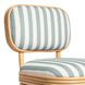 Dorine Mint Green and White Performance Fabric Upholstered Dining Chair