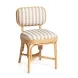 Dorine Khaki and White Performance Fabric Upholstered Dining Chair