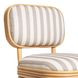 Dorine Khaki and White Performance Fabric Upholstered Dining Chair