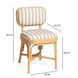 Dorine Khaki and White Performance Fabric Upholstered Dining Chair