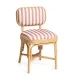 Dorine Cherry and White Performance Fabric Upholstered Dining Chair