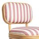 Dorine Cherry and White Performance Fabric Upholstered Dining Chair