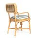 Dorine Mint Green and White Performance Fabric Upholstered Arm Chair
