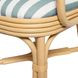 Dorine Mint Green and White Performance Fabric Upholstered Arm Chair