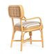 Dorine Khaki and White Performance Fabric Upholstered Arm Chair