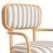 Dorine Khaki and White Performance Fabric Upholstered Arm Chair
