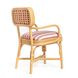 Dorine Cherry and White Performance Fabric Upholstered Arm Chair