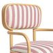 Dorine Cherry and White Performance Fabric Upholstered Arm Chair