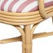 Dorine Cherry and White Performance Fabric Upholstered Arm Chair