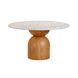 Cynthia Travertine Concrete 54" Round Dining Table