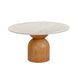 Cynthia Travertine Concrete 54" Round Dining Table