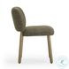 Foxy Olive Green Textured Performance Fabric Dining Chair