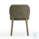 Foxy Olive Green Textured Performance Fabric Dining Chair