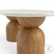 Cynthia Brown and Travertine Concrete 87" Outdoor Long Oval Dining Table