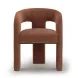 Malone Rust Red Performance Fabric Upholstered Dining Chair