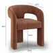 Malone Rust Red Performance Fabric Upholstered Dining Chair