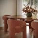 Malone Rust Red Performance Fabric Upholstered Dining Chair