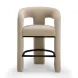 Malone Taupe Performance Fabric Upholstered Counter Height Stool