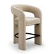 Malone Taupe Performance Fabric Upholstered Counter Height Stool