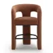 Malone Rust Red Performance Fabric Upholstered Counter Height Stool