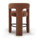 Malone Rust Red Performance Fabric Upholstered Counter Height Stool