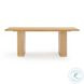 Chelsea Natural Oak Wood 79" Rectangular Dining Table