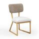 Bobbie Cream and Gray Performance Fabric Upholstered Dining Chair