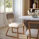 Bobbie Cream and Gray Performance Fabric Upholstered Dining Chair