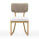 Bobbie Cream and Gray Performance Fabric Upholstered Dining Chair