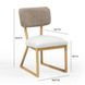 Bobbie Cream and Gray Performance Fabric Upholstered Dining Chair