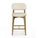 Carnation Cream Upholstered Counter Height Stool