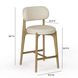 Carnation Cream Upholstered Counter Height Stool