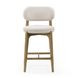 Carnation Cream Performance Fabric Upholstered Counter Height Stool