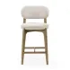 Carnation Cream Performance Fabric Upholstered Counter Height Stool
