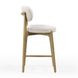 Carnation Cream Performance Fabric Upholstered Counter Height Stool