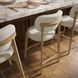 Carnation Cream Performance Fabric Upholstered Counter Height Stool
