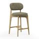 Carnation Forest Green Performance Fabric Upholstered Counter Height Stool