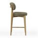 Carnation Forest Green Performance Fabric Upholstered Counter Height Stool